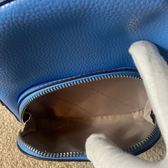 BNWT - MICHAEL KORS JAYCEE MINI PEBBLED LEATHER BLUE MINI BACKPACK - Picture 7 of 9